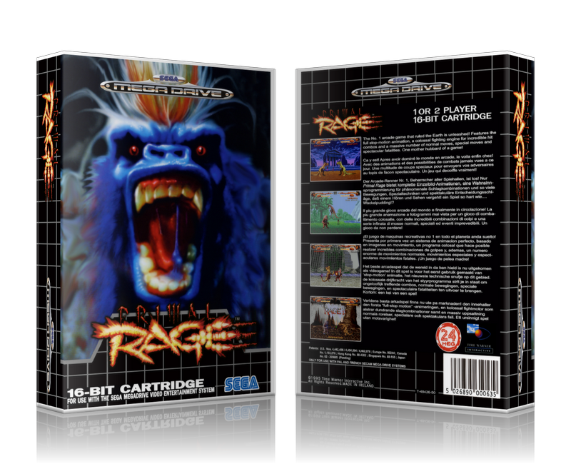 Genesis Primal Rage 2 EU Sega Megadrive REPLACEMENT GAME Case Or Cover