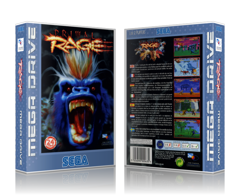 Genesis Primal Rage EU Sega Megadrive REPLACEMENT GAME Case Or Cover