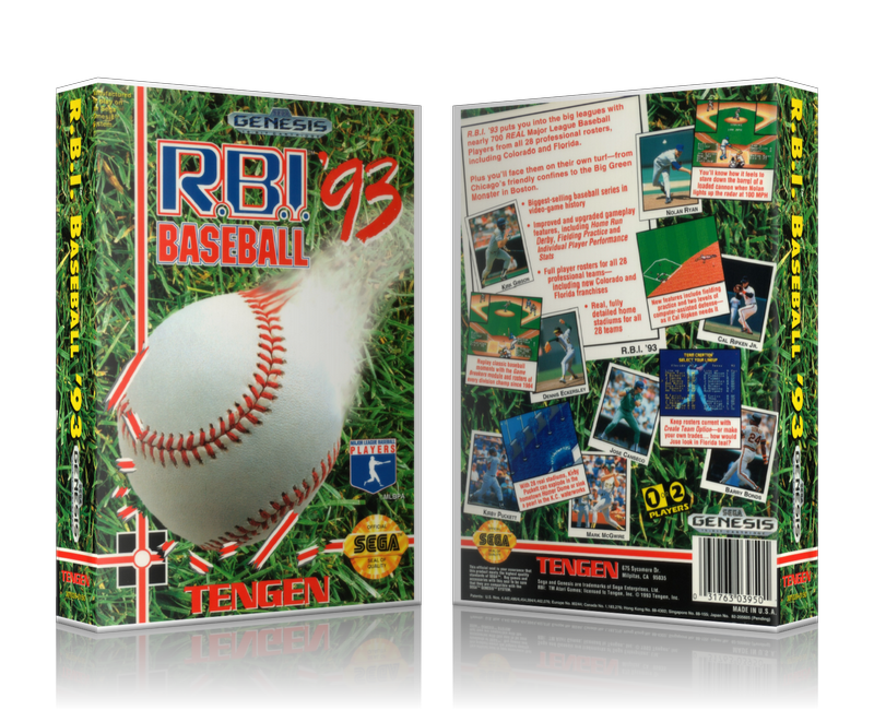 Genesis RBI Baseball 93 Sega Megadrive REPLACEMENT GAME Case Or Cover