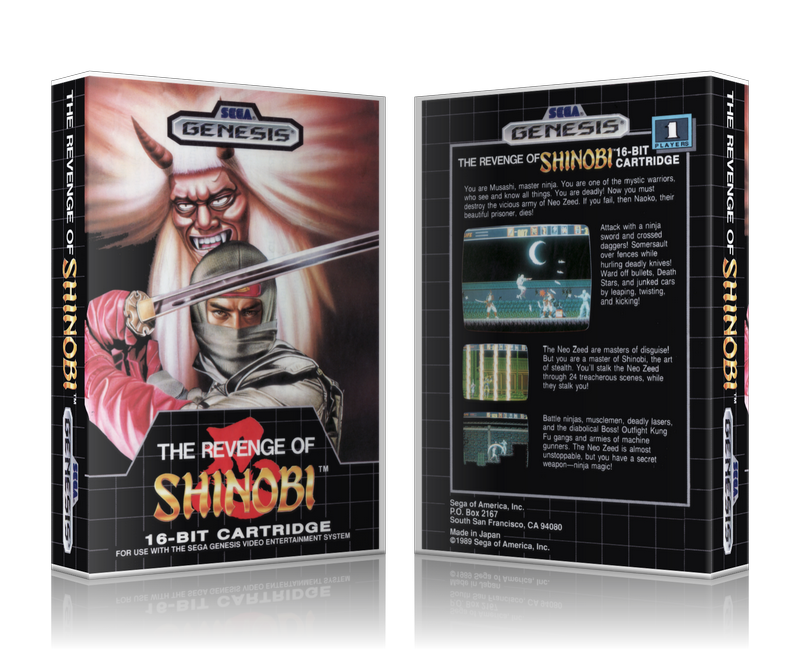 Genesis Revenge Of Shinobi Sega Megadrive REPLACEMENT GAME Case Or Cover