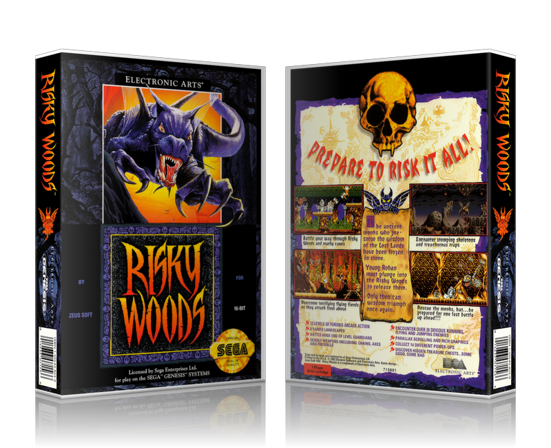 Genesis Risky Woods Sega Megadrive REPLACEMENT GAME Case Or Cover