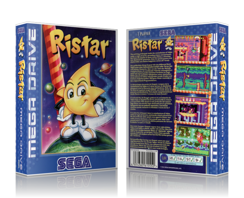 Genesis Ristar EU Sega Megadrive REPLACEMENT GAME Case Or Cover