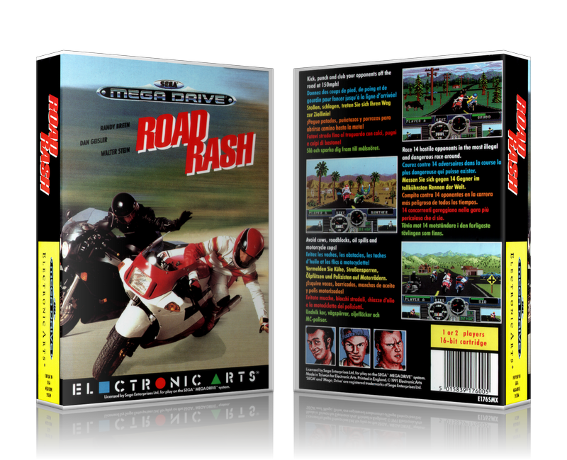 Genesis Roadrash EU Sega Megadrive REPLACEMENT GAME Case Or Cover