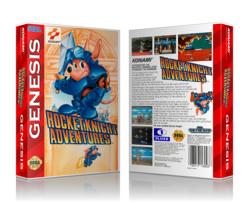 Genesis Rocket Knight Adventures 2 Sega Megadrive REPLACEMENT GAME Case Or Cover