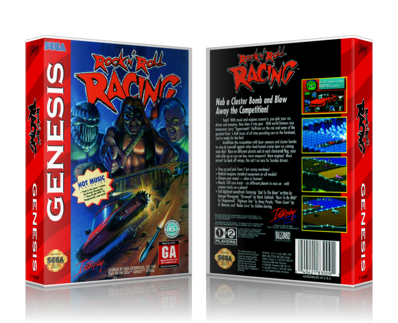 Genesis Rock N Roll Racing Sega Megadrive REPLACEMENT GAME Case Or Cover