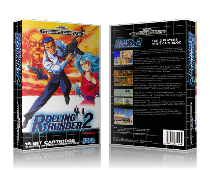 Genesis Rolling Thunder 2 EU Sega Megadrive REPLACEMENT GAME Case Or Cover