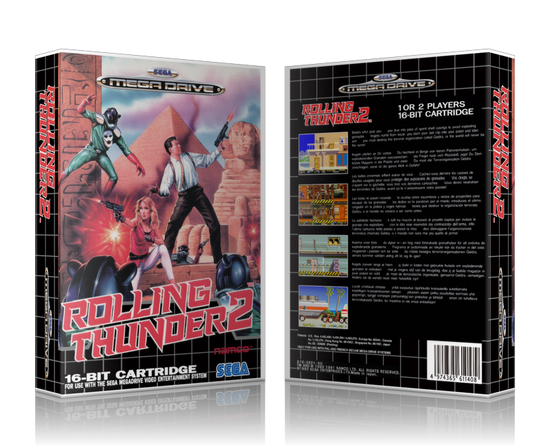 Genesis Rolling Thunder 2 EU Sega Megadrive REPLACEMENT GAME Case Or Cover