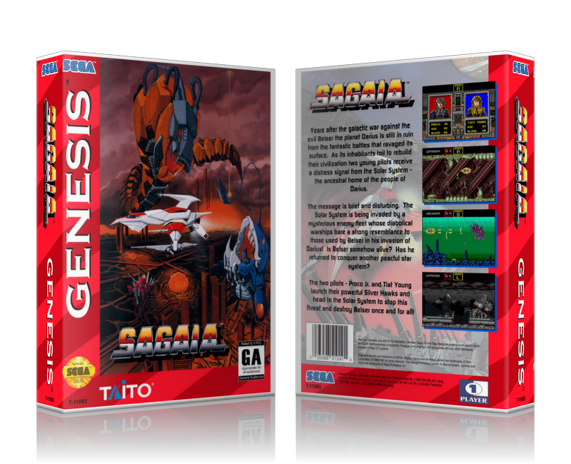 Genesis Sagaia Sega Megadrive REPLACEMENT GAME Case Or Cover