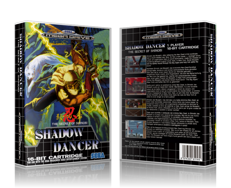 Genesis Shadow Dancer 2 EU Sega Megadrive REPLACEMENT GAME Case Or Cover