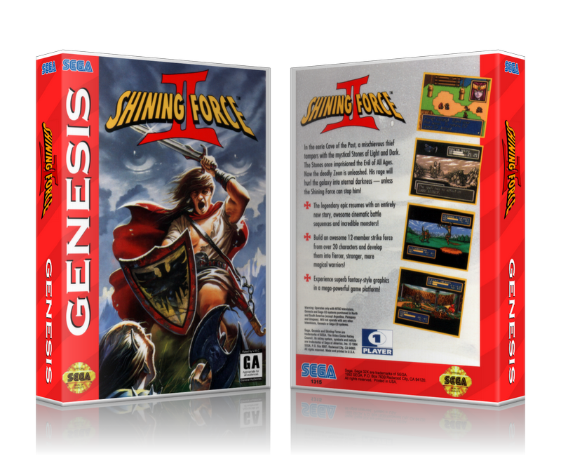 Genesis Shining Force 2 Sega Megadrive REPLACEMENT GAME Case Or Cover