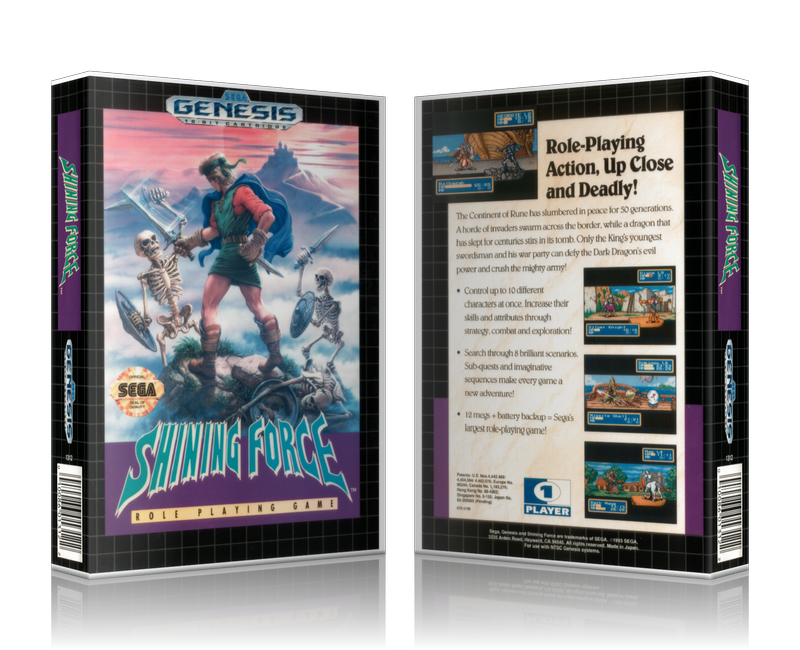 SEGA Genesis Shining Force Sega Megadrive REPLACEMENT GAME Case Or Cover