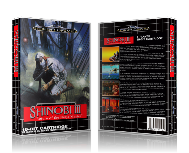 Genesis Shinobi 3 2 Sega Megadrive REPLACEMENT GAME Case Or Cover