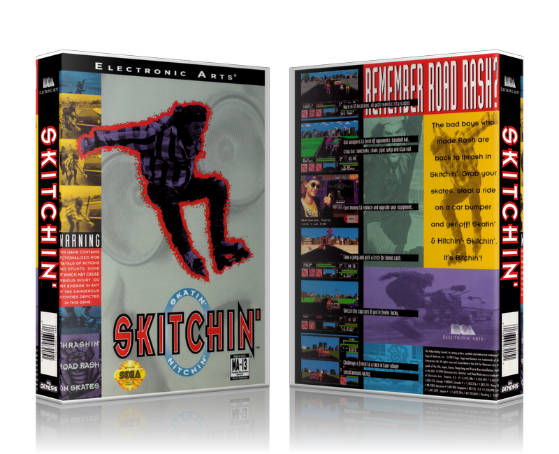 Genesis Skitchin Sega Megadrive REPLACEMENT GAME Case Or Cover