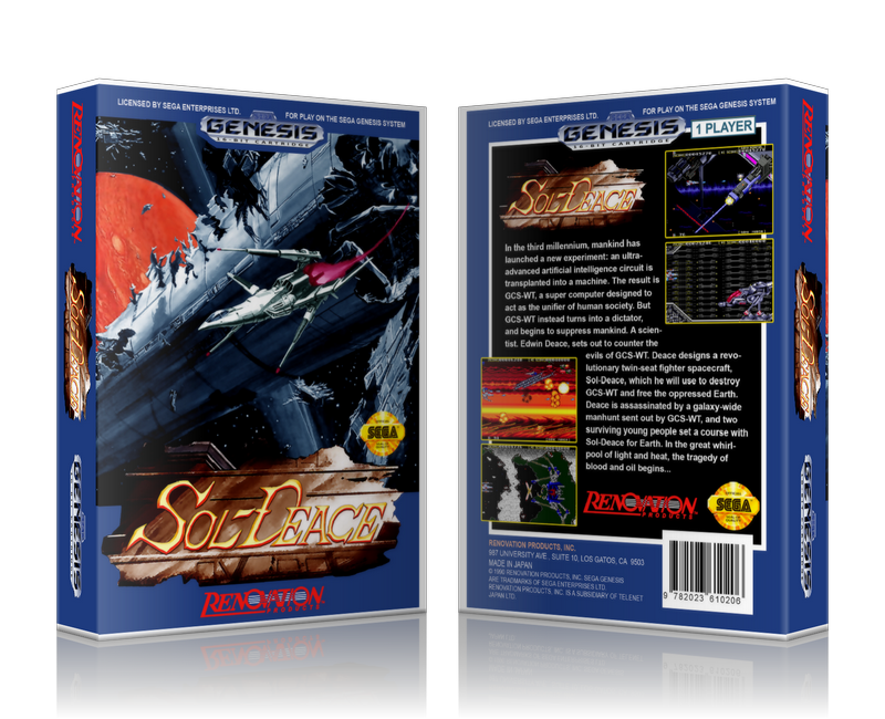 Genesis Sol-Deace Sega Megadrive REPLACEMENT GAME Case Or Cover
