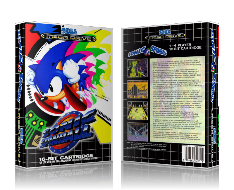SEGA Genesis Sonics Pinball 2 EU Sega Megadrive REPLACEMENT GAME Case Or Cover