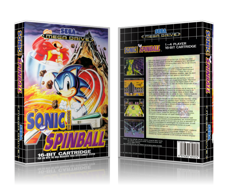SEGA Genesis Sonics Pinball EU Sega Megadrive REPLACEMENT GAME Case Or Cover