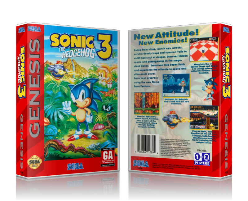 SEGA Genesis Sonic The Hedge Hog 2 Sega Megadrive REPLACEMENT GAME Case Or Cover