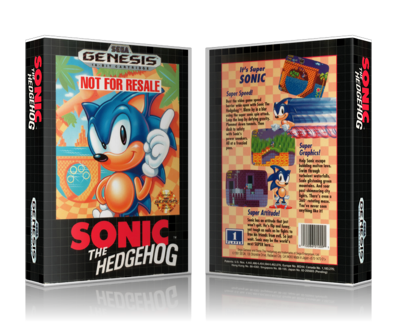 SEGA Genesis Sonic The Hedge Hog Sega Megadrive REPLACEMENT GAME Case Or Cover
