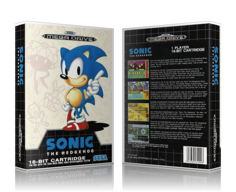 SEGA Genesis Sonic The Hedge Hog Pal Sega Megadrive REPLACEMENT GAME Case Or Cover