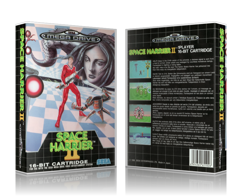 SEGA Genesis Spaceharrier 2 EU Sega Megadrive REPLACEMENT GAME Case Or Cover