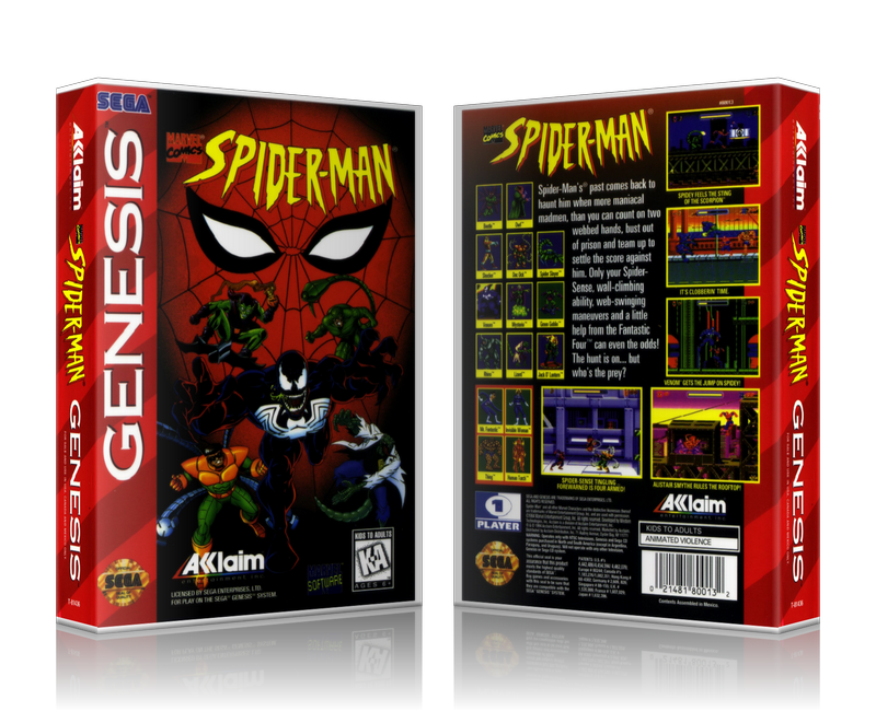 SEGA Genesis Spiderman 2 Sega Megadrive REPLACEMENT GAME Case Or Cover