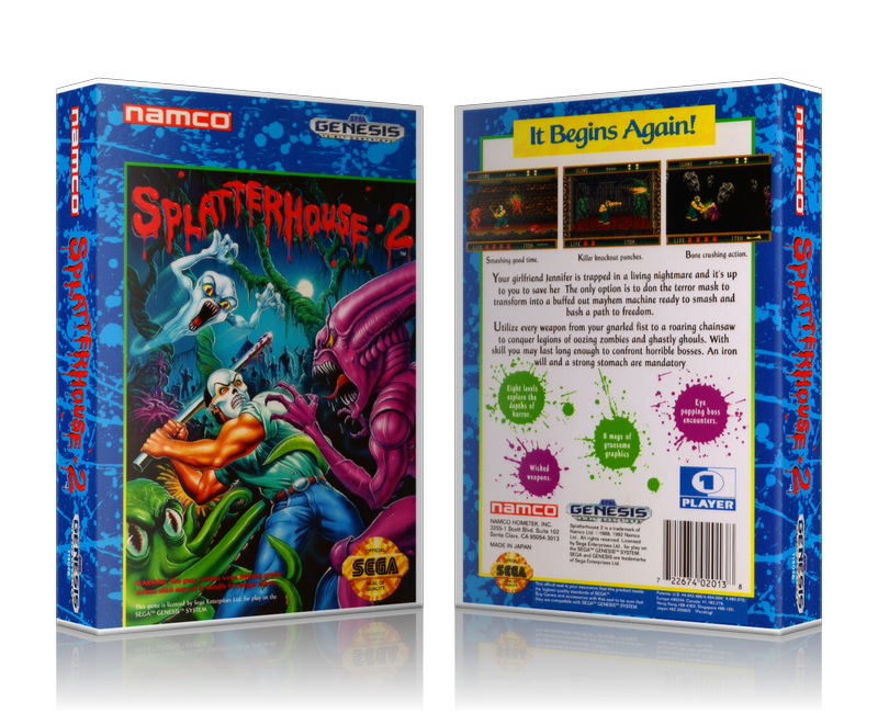 SEGA Genesis Splatter House 2 Sega Megadrive REPLACEMENT GAME Case Or Cover
