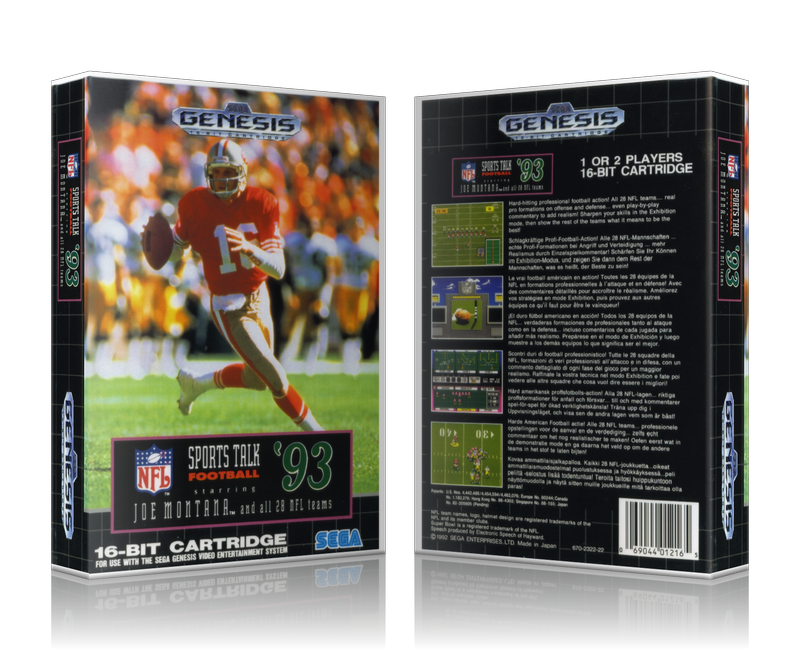 SEGA Genesis Sports Talk 93 Sega Megadrive REPLACEMENT GAME Case Or Cover