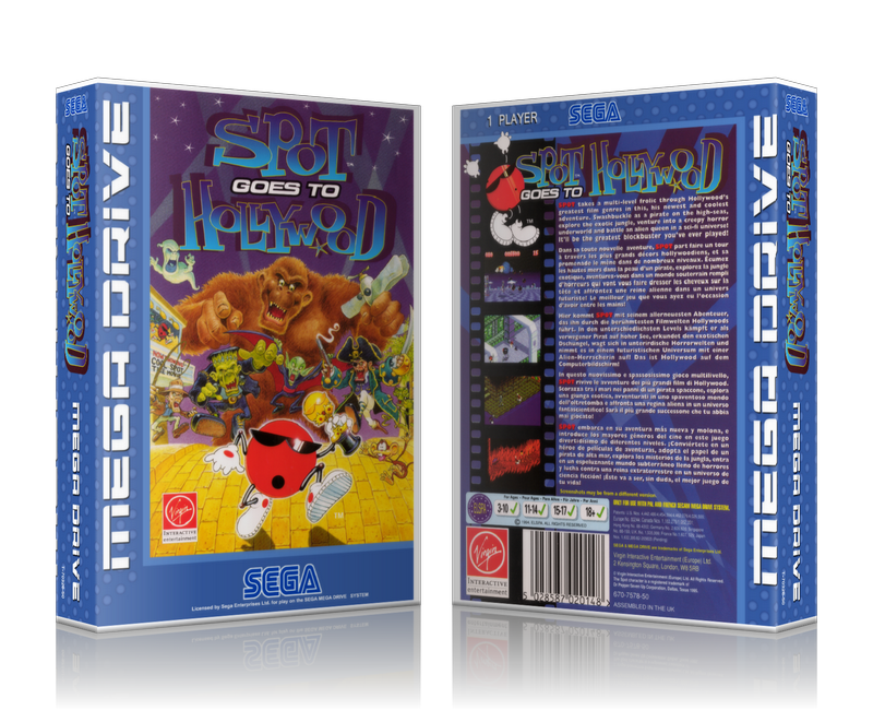 SEGA Genesis Spot Goes To Hollywood EU Sega Megadrive REPLACEMENT GAME Case Or Cover