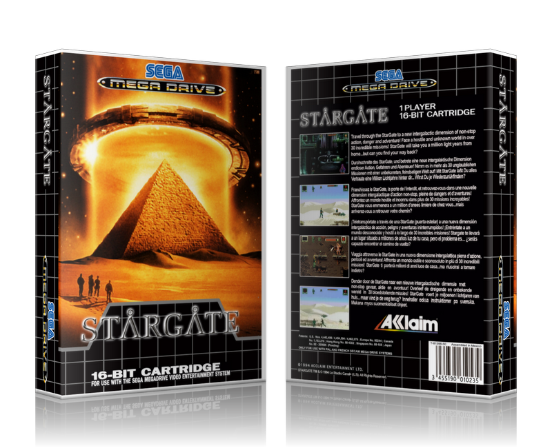 SEGA Genesis Stargate 3 EU Sega Megadrive REPLACEMENT GAME Case Or Cover