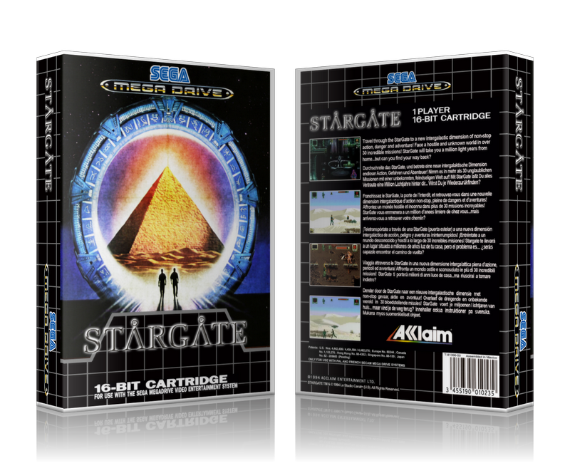 SEGA Genesis Stargate 4 EU Sega Megadrive REPLACEMENT GAME Case Or Cover