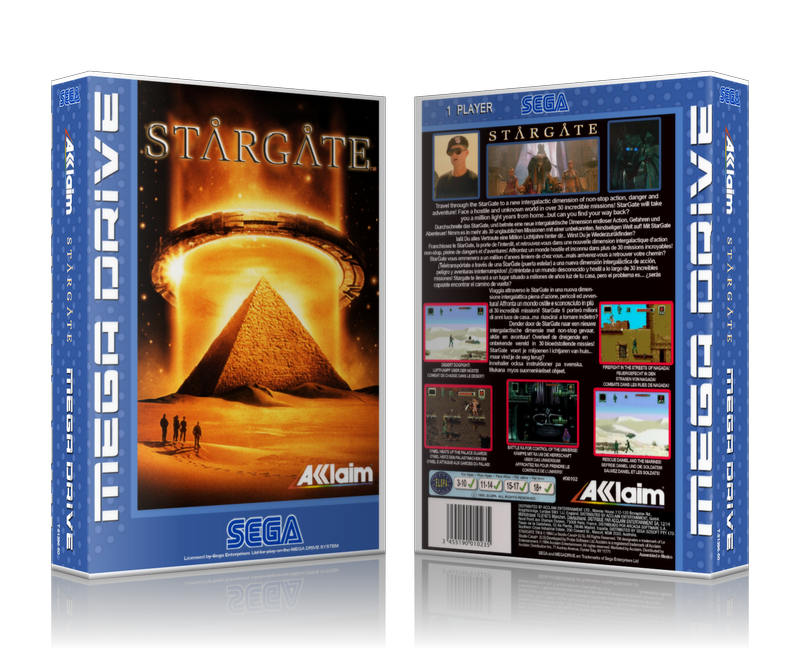 SEGA Genesis Stargate EU Sega Megadrive REPLACEMENT GAME Case Or Cover