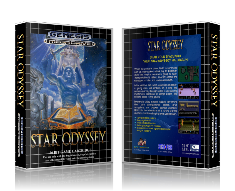 SEGA Genesis Star Odyssey Sega Megadrive REPLACEMENT GAME Case Or Cover
