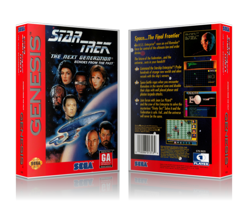 SEGA Genesis Star Trek TNG Sega Megadrive REPLACEMENT GAME Case Or Cover