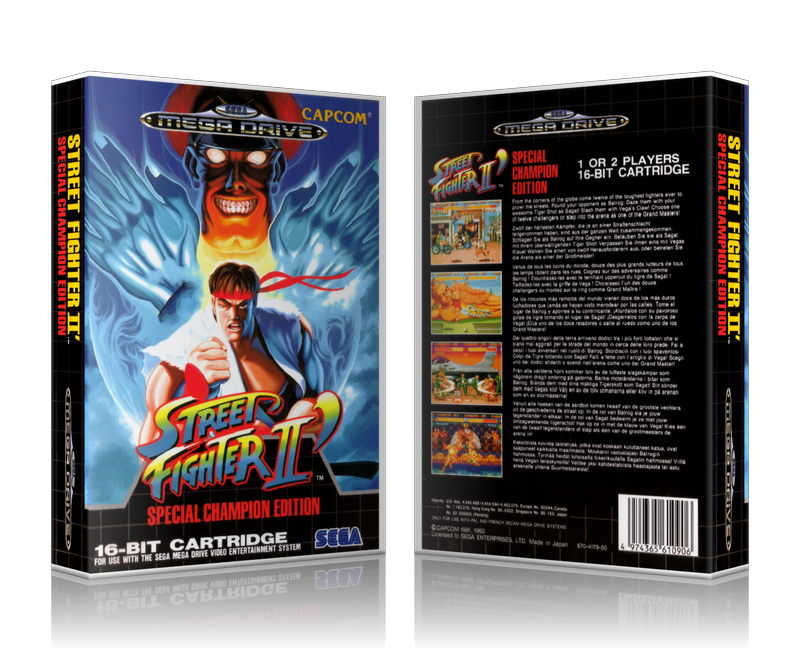 SEGA Genesis Street Fighter 2 Special Champion Edition Eu Sega Megadrive REPLACEMENT GAME Case Or Cover