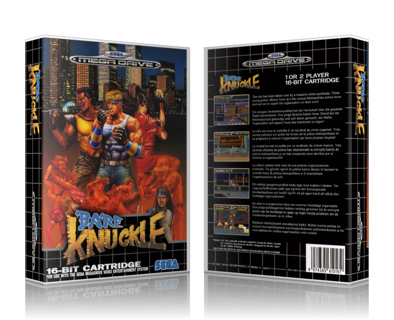 SEGA Genesis Streets Of Rage 2 EU Sega Megadrive REPLACEMENT GAME Case Or Cover