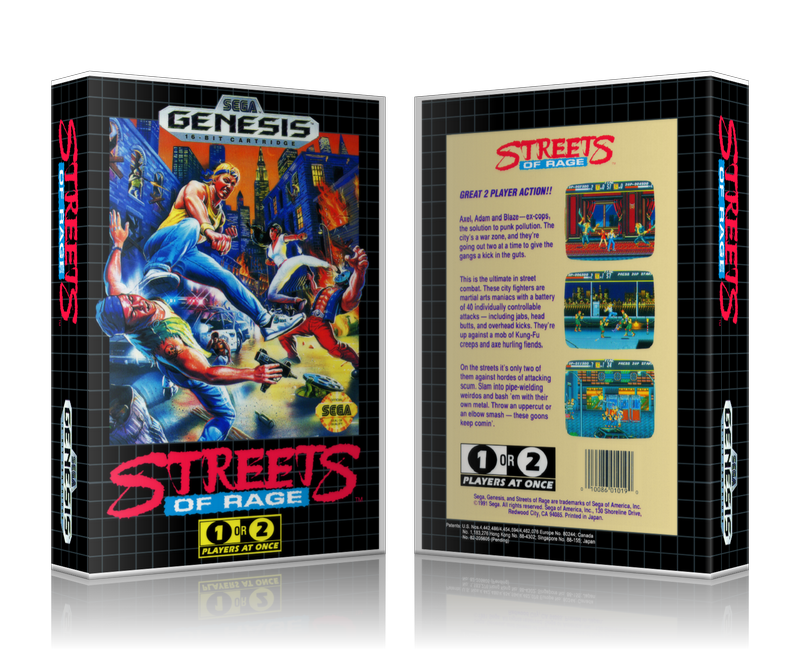 SEGA Genesis Streets Of Rage Sega Megadrive REPLACEMENT GAME Case Or Cover