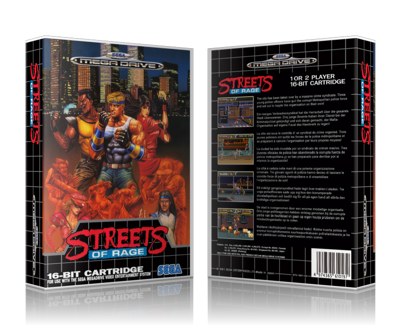 SEGA Genesis Streets Of Rage EU Sega Megadrive REPLACEMENT GAME Case Or Cover