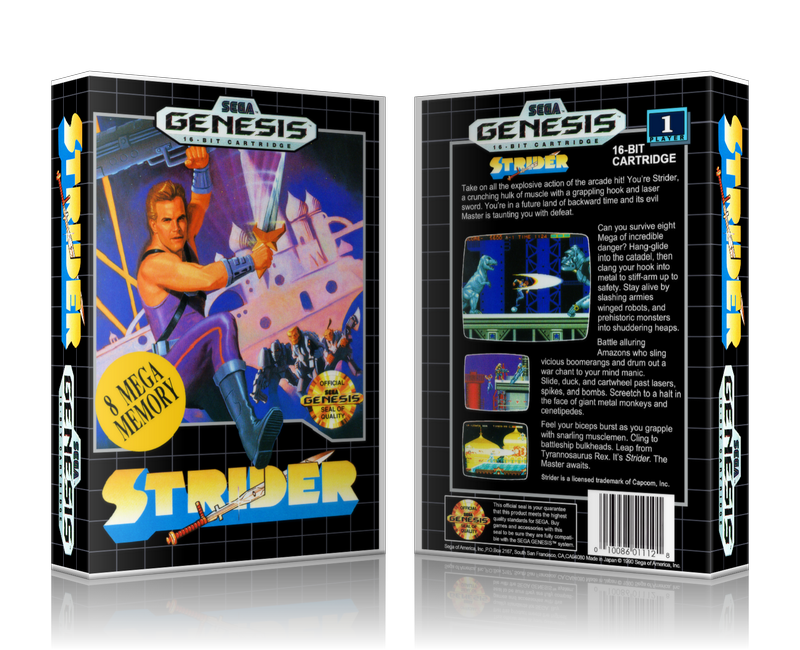 SEGA Genesis Strider Sega Megadrive REPLACEMENT GAME Case Or Cover