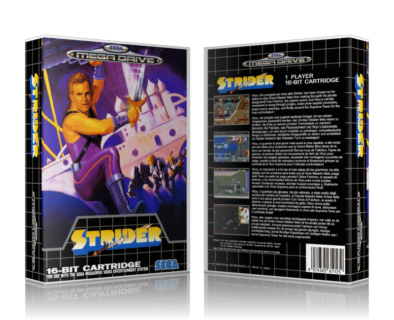 SEGA Genesis Strider Eu Sega Megadrive REPLACEMENT GAME Case Or Cover