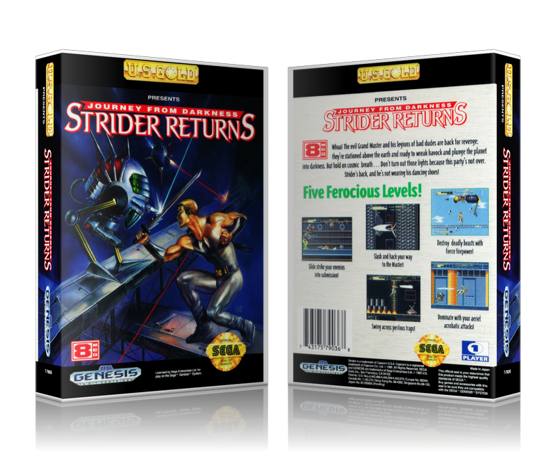 SEGA Genesis Strider Returns Sega Megadrive REPLACEMENT GAME Case Or Cover
