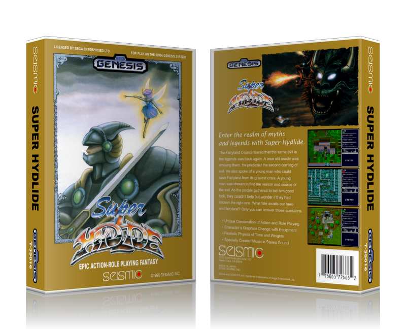 SEGA Genesis Super Hydlide Sega Megadrive REPLACEMENT GAME Case Or Cover