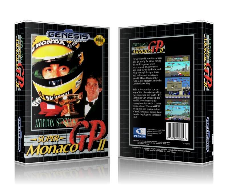 SEGA Genesis Super Monaco GP 2 Sega Megadrive REPLACEMENT GAME Case Or Cover