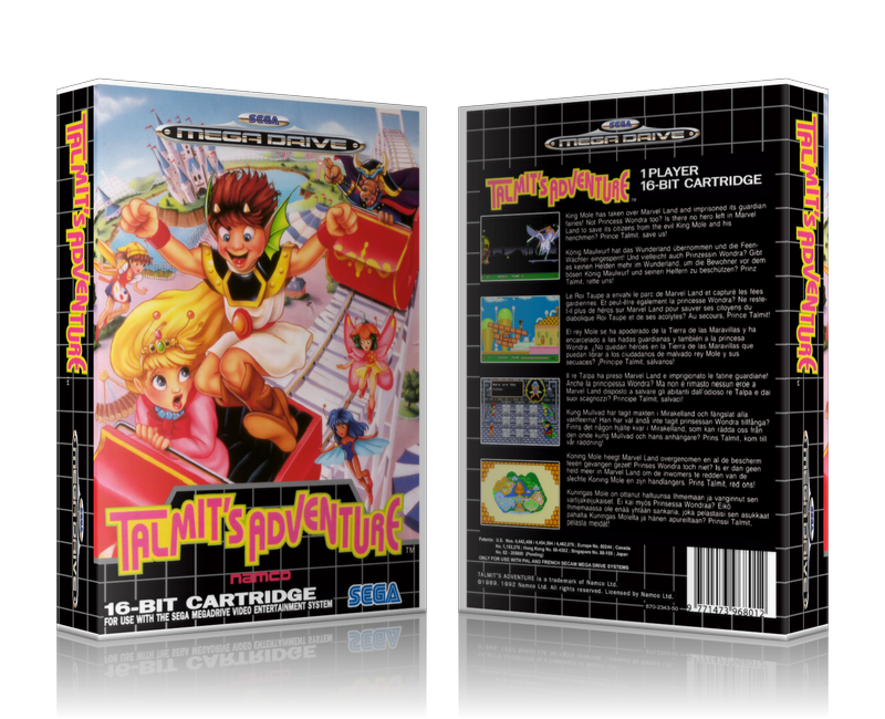 SEGA Genesis Talmit's Adventure Eu Sega Megadrive REPLACEMENT GAME Case Or Cover