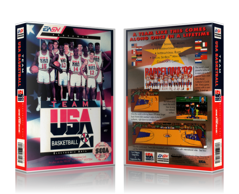 SEGA Genesis Team USA Basketball Sega Megadrive REPLACEMENT GAME Case Or Cover
