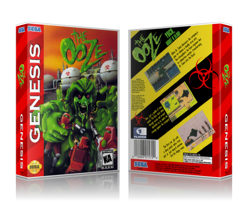 SEGA Genesis The Ooze Sega Megadrive REPLACEMENT GAME Case Or Cover