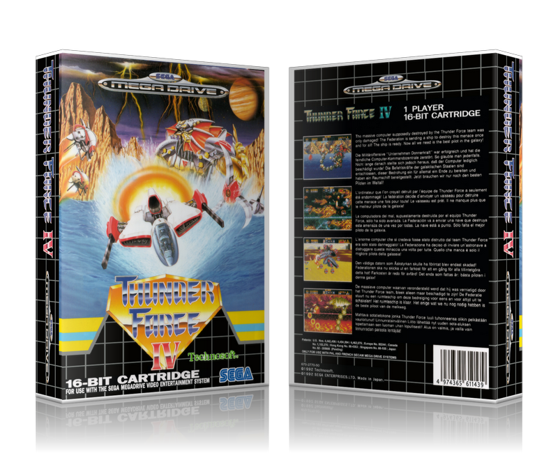 SEGA Genesis Thunder Force 4 EU Sega Megadrive REPLACEMENT GAME Case Or Cover