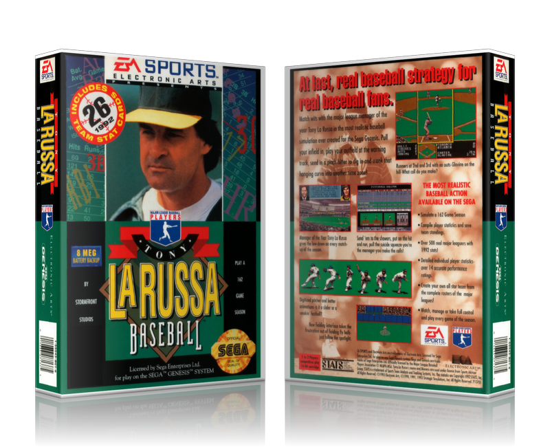 SEGA Genesis Tony Larussa Baseball Sega Megadrive REPLACEMENT GAME Case Or Cover