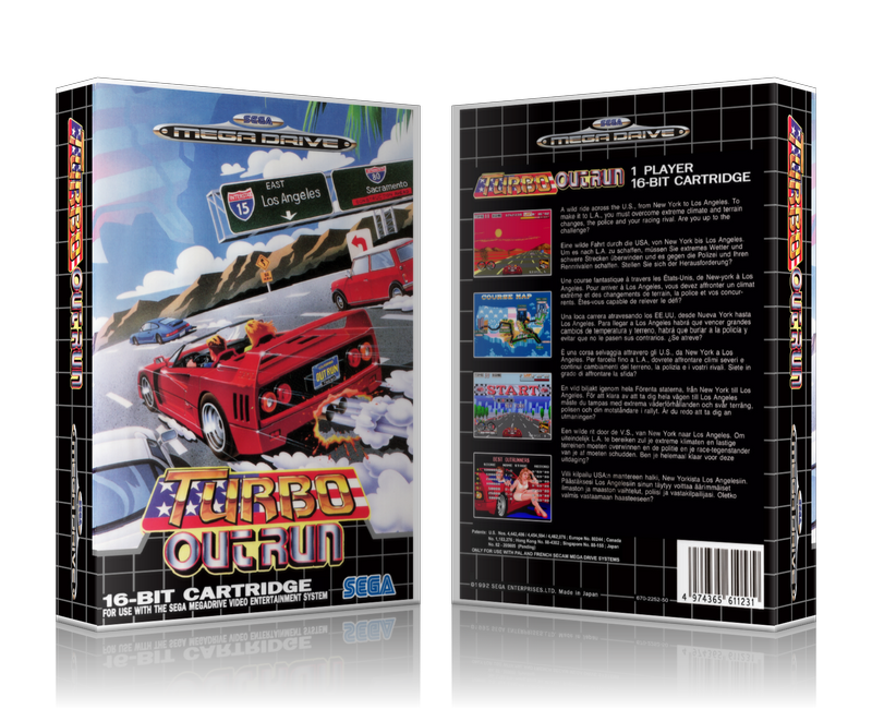 SEGA Genesis Turbo Outrun EU Sega Megadrive REPLACEMENT GAME Case Or Cover