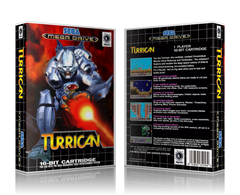 SEGA Genesis Turrican 2 EU Sega Megadrive REPLACEMENT GAME Case Or Cover