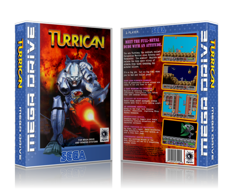 SEGA Genesis Turrican EU Sega Megadrive REPLACEMENT GAME Case Or Cover